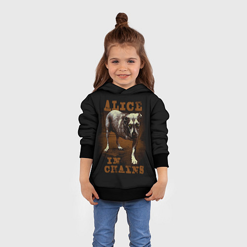 Детская толстовка Alice in chains Dog / 3D-Черный – фото 4