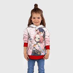 Толстовка-худи детская GENSHIN IMPACT, ДИОНА ГЕНШИН ИМПАКТ, цвет: 3D-красный — фото 2