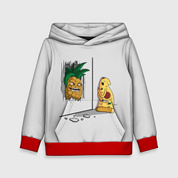 Толстовка-худи детская HERES PINEAPPLE!, цвет: 3D-красный