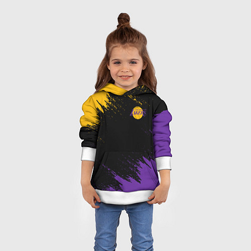 Детская толстовка LAKERS БРЫЗГИ КРАСОК / 3D-Белый – фото 4
