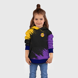 Толстовка-худи детская LAKERS БРЫЗГИ КРАСОК, цвет: 3D-синий — фото 2