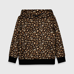Толстовка-худи детская Кофе Coffee, цвет: 3D-черный