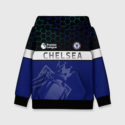 Толстовка-худи детская FC Chelsea London ФК Челси Лонон, цвет: 3D-черный