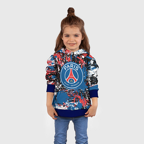 Детская толстовка PSG БРЫЗГИ КРАСОК СПОРТ / 3D-Синий – фото 4