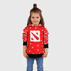Толстовка-худи детская НОВОГОДНИЙ ДОТА 2 НОВЫЙ ГОД DOTA 2, цвет: 3D-черный — фото 2