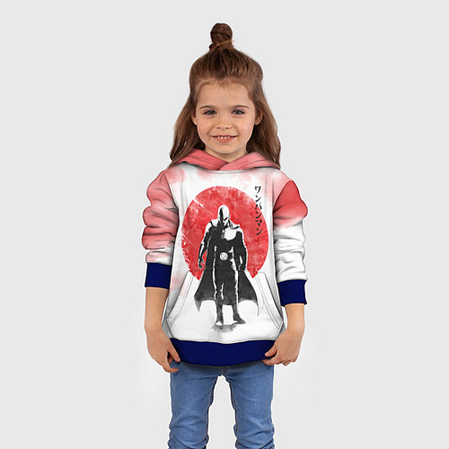 Детская толстовка Сайтама красный дым One Punch-Man / 3D-Синий – фото 4
