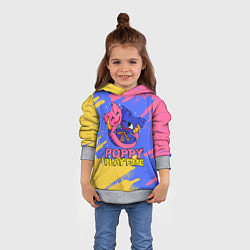 Толстовка-худи детская Huggy Wuggy and Kissy Missy Poppy Playtime, цвет: 3D-меланж — фото 2