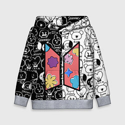 Толстовка-худи детская Permission To Dance SPLIT BT21, цвет: 3D-меланж