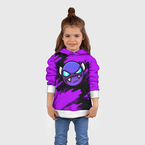 Детская толстовка Geometry Dash game - Геометри Дэш / 3D-Белый – фото 4