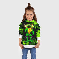 Толстовка-худи детская Battletoads Rash, цвет: 3D-белый — фото 2