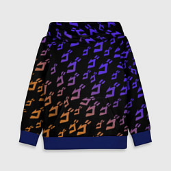 Толстовка-худи детская JOJOS BIZARRE ADVENTURE PATTERN, цвет: 3D-синий