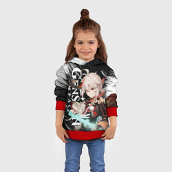 Толстовка-худи детская КАДЗУХА АНЕМО KAZUHA, цвет: 3D-красный — фото 2