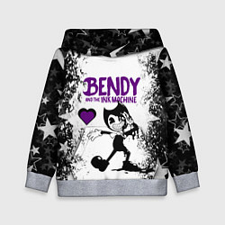 Толстовка-худи детская HEART BENDY AND THE INK MACHINE, цвет: 3D-меланж