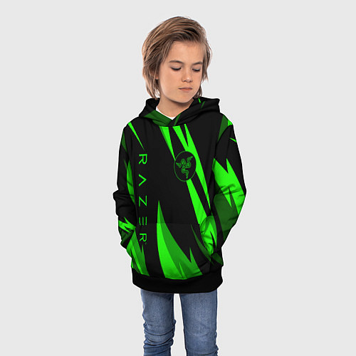 Детская толстовка RAZER GREEN / 3D-Черный – фото 3