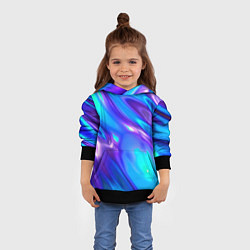 Толстовка-худи детская Neon Holographic, цвет: 3D-черный — фото 2