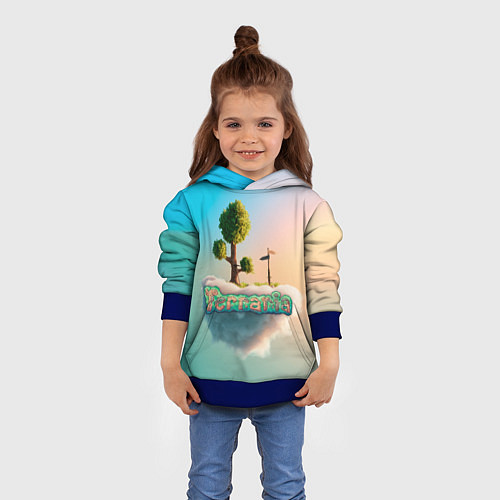Детская толстовка Облако в Террарии / 3D-Синий – фото 4