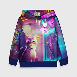Толстовка-худи детская Stray, цвет: 3D-синий