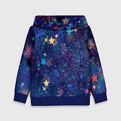 Толстовка-худи детская Звездное небо мечтателя, цвет: 3D-синий