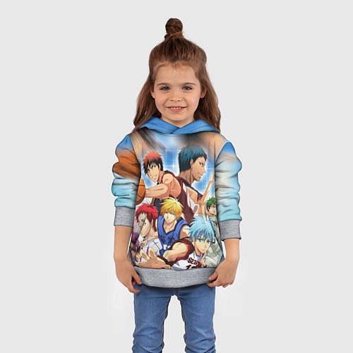 Детская толстовка KUROKO BASKETBALL КОМАНДА / 3D-Меланж – фото 4