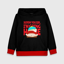 Толстовка-худи детская Южный парк Эрик Картман South Park, цвет: 3D-красный