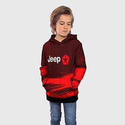 Толстовка-худи детская JEEP Яркий, цвет: 3D-черный — фото 2