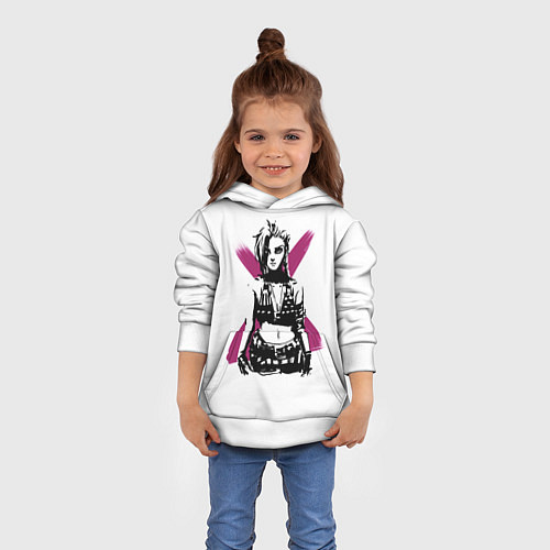 Детская толстовка Arcane League Of Legends - Джинкс / 3D-Белый – фото 4