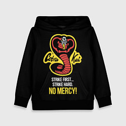 Толстовка-худи детская Cobra Kai - No mercy!, цвет: 3D-черный