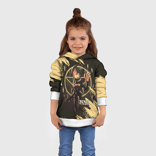 Детская толстовка Bendy And The Ink Machine Бенди / 3D-Белый – фото 4