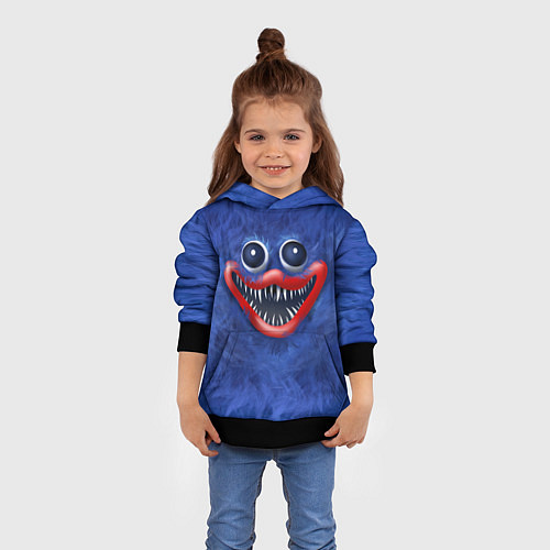 Детская толстовка Smile Huggy Wuggy / 3D-Черный – фото 4