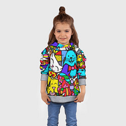 Толстовка-худи детская Ромеро Бритто Настоящие лучшие друзья, цвет: 3D-меланж — фото 2