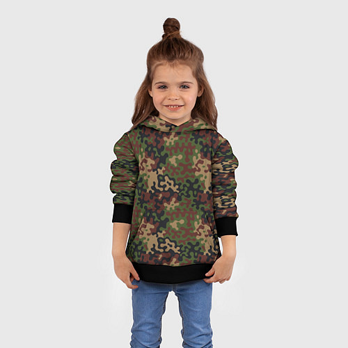 Детская толстовка Военный Камуфляж Military / 3D-Черный – фото 4