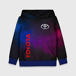 Толстовка-худи детская Toyota - неоновый дым, цвет: 3D-синий
