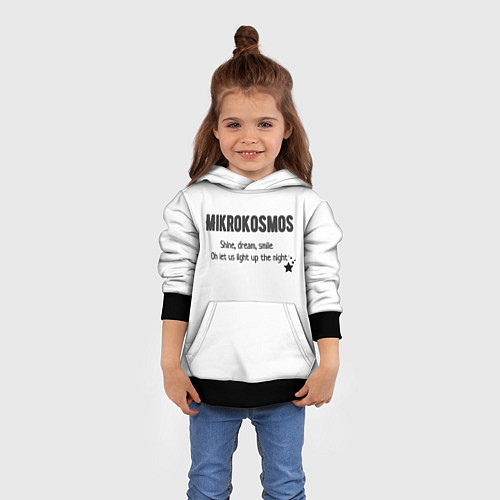 Детская толстовка Mikrokosmos / 3D-Черный – фото 4