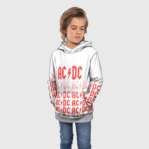 Детская толстовка Acdc Паттерн / 3D-Меланж – фото 3