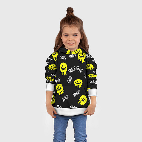 Детская толстовка SMILE smile граффити / 3D-Белый – фото 4