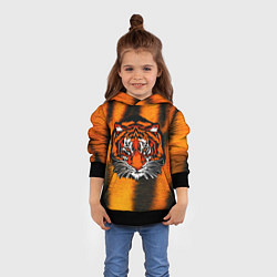 Толстовка-худи детская Tiger Head-, цвет: 3D-черный — фото 2