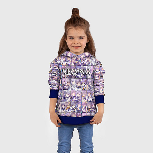 Детская толстовка Genshin Impact Keqing Гениш Импакт Кецин / 3D-Синий – фото 4