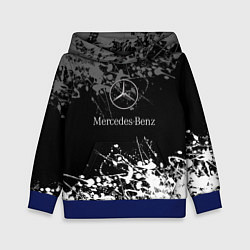 Толстовка-худи детская Mercedes-Benz Брызги красок, цвет: 3D-синий