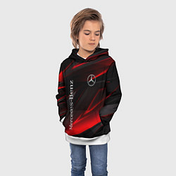 Толстовка-худи детская Mercedes-Benz Геометрия, цвет: 3D-белый — фото 2