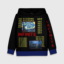 Толстовка-худи детская Ван Гог Infinite, цвет: 3D-синий