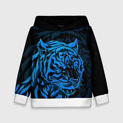 Детская толстовка Голубой тигр Blue