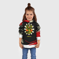 Толстовка-худи детская Кобра Кай Сериал Нетфликс Гранж, цвет: 3D-белый — фото 2