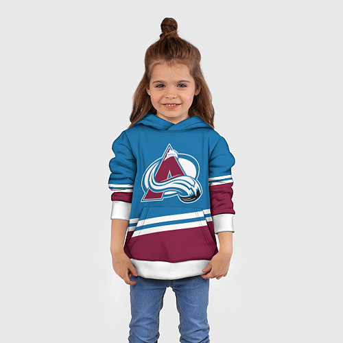 Детская толстовка Colorado Avalanche, Колорадо Эвеланш / 3D-Белый – фото 4