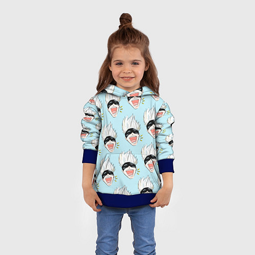 Детская толстовка Узор с Сатору / 3D-Синий – фото 4