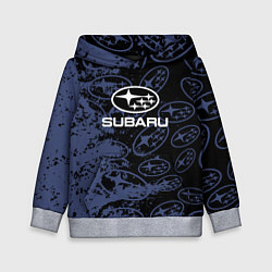 Толстовка-худи детская Subaru Pattern спорт, цвет: 3D-меланж