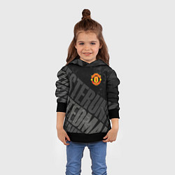 Толстовка-худи детская Manchester United , Манчестер Юнайтед, цвет: 3D-черный — фото 2