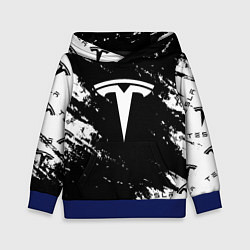 Детская толстовка Tesla logo texture