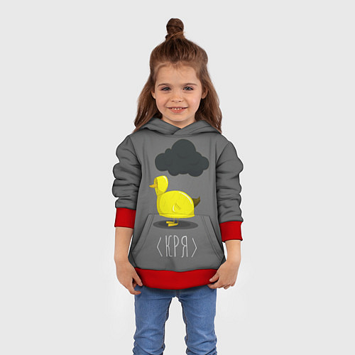Детская толстовка Кря / 3D-Красный – фото 4