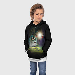 Толстовка-худи детская Рыба в лесу, цвет: 3D-белый — фото 2