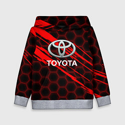 Толстовка-худи детская Toyota: Красные соты, цвет: 3D-меланж
